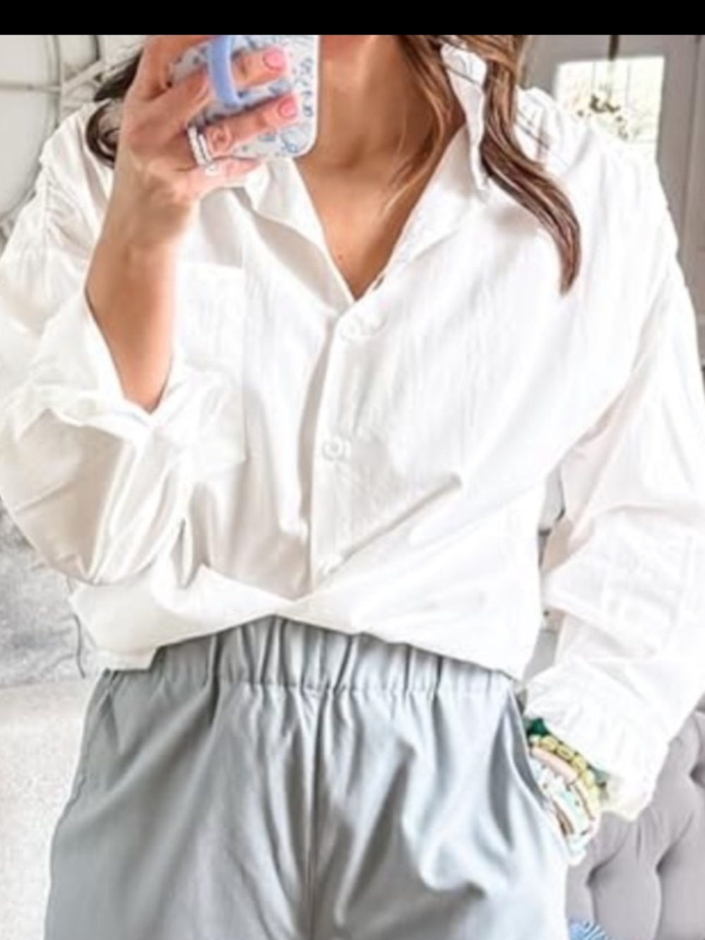Classic White Button-Up Shirt